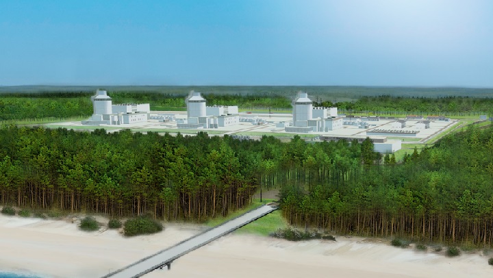 Wizualizacja Elektrowni Jądrowej Lubiatowo