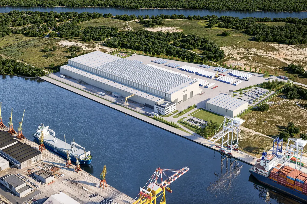 Offshore wind turbine tower factory in Szczecin